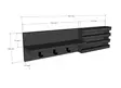 Anthrasiitti Hall Standi - 100% Mäntyä, 80x20x11 cm, Seinään Kiinnitettävä, Tyylikäs ja Kestävä Säilytysratkaisu - - 19-19-8682870717008 - 4
