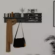 Anthrasiitti Hall Standi - 100% Mäntyä, 80x20x11 cm, Seinään Kiinnitettävä, Tyylikäs ja Kestävä Säilytysratkaisu - - 19-19-8682870717008 - 3