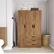 Atlantic Pine Vaatekaappi - 100% Melamiinipinnoitettu Lastulevy, 18mm, 90x174,8x47cm, Useita Hyllyjä, Kiinnitettävä Seinäkiinnitys - - 19-19-8684283109968 - 2