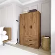 Atlantic Pine Vaatekaappi - 100% Melamiinipinnoitettu Lastulevy, 18mm, 90x174,8x47cm, Useita Hyllyjä, Kiinnitettävä Seinäkiinnitys - - 19-19-8684283109968 - 6