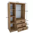 Atlantic Pine Vaatekaappi - 100% Melamiinipinnoitettu Lastulevy, 18mm, 90x174,8x47cm, Useita Hyllyjä, Kiinnitettävä Seinäkiinnitys - - 19-19-8684283109968 - 7
