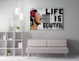 Banksy Multivärinen Koristeellinen Kangastaulu 70x100 cm - Puukehys 2x3 cm - 50% Puuvilla/50% Polyesteri - Taulut ja kehykset - 8683342789028 - 3