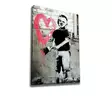 Banksyn Monivärinen Koristeellinen Canvas-taulu 50x70 cm - Puukehys 2x3 cm - 50% Puuvilla/50% Polyesteri - Taulut ja kehykset - 8683342478748 - 1