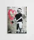 Banksyn Monivärinen Koristeellinen Canvas-taulu 50x70 cm - Puukehys 2x3 cm - 50% Puuvilla/50% Polyesteri - Taulut ja kehykset - 8683342478748 - 4