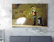 Banksyn Monivärinen Koristeellinen Canvas-taulu 50x70 cm - Puukehys 2x3 cm - 50% Puuvilla/Polyesteri - Taulut ja kehykset - 8683342788748 - 1