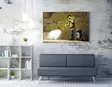 Banksyn Monivärinen Koristeellinen Canvas-taulu 50x70 cm - Puukehys 2x3 cm - 50% Puuvilla/Polyesteri - Taulut ja kehykset - 8683342788748 - 2
