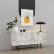 Carrara Marmori Konsoli - 100% Melamiinipinnoitettu, Antibakteerinen, Leveys 150 cm, Korkeus 80 cm, Syvyys 40 cm - Lipastot ja senkit - 8684282985068 - 3