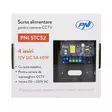 CCTV-virtalähde PNI STC52 12V, 5A, 60W, 4 lähtöä, metallikotelossa, musta - PNI tuotteet - 5949066544798 - 10