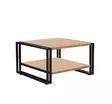 2-Tasoinen Monikäyttöinen Sohvapöytä, Atlantic Pine Musta, 100% Melamiinipinnoitettu Lastulevy, Metallirunko, Lisäsäilytystila - Sohvapöydät - 8681875315608 - 5