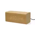 Digitaalinen Kelloradio | LED | USB-C Female | FM | Torkkutoiminto | Hälytystoiminto / Uniajastin | Hälytysten lukumäärä: 2 | Puu - Radiot ja MP3/4-soittimet - 5412810474998 - 1
