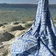 Fouta Rantapyyhe 100% Puuvillaa, Sininen, 90x170 cm, Korkea Imukyky, Erittäin Pehmeä, Konepestävä 30-40 °C - Pyyhkeet ja kylpytakit - 8683342757348 - 5