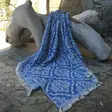 Fouta Rantapyyhe 100% Puuvillaa, Sininen, 90x170 cm, Korkea Imukyky, Erittäin Pehmeä, Konepestävä 30-40 °C - Pyyhkeet ja kylpytakit - 8683342757348 - 3