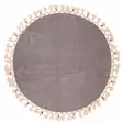 Harmaa 100 cm Kylpyhuonematto - 100% Akryyli, Antibakteerinen, Konepestävä, Liukumaton, Helppohoitoinen, 3 cm Nukka - Pyöreät matot - 8683342422048 - 1