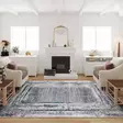 Harmaa Matto 80x150 cm - Konepestävä, Antibakteerinen, Liukumaton, 70% Puuvillaa, 30% Polyesteriä, 6 mm Paksuus - Pienet matot ja käytävämatot - 8683743487158 - 2
