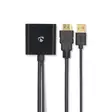 HDMI -sovitin | HDMI liitin | DisplayPort uros / USB-A Uros | Kullattu | Suora | PVC | Musta | 1 kpl | Laatikko - Nedis tuotteet - 5412810420728 - 30