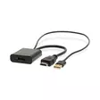 HDMI -sovitin | HDMI liitin | DisplayPort uros / USB-A Uros | Kullattu | Suora | PVC | Musta | 1 kpl | Laatikko - Nedis tuotteet - 5412810420728 - 1