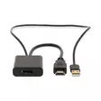 HDMI -sovitin | HDMI liitin | DisplayPort uros / USB-A Uros | Kullattu | Suora | PVC | Musta | 1 kpl | Laatikko - Nedis tuotteet - 5412810420728 - 10