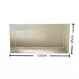 Hopeapeili 130x65 cm - Moderni ja Monipuolinen MDF-seinäpeili, Säädettävä Asennus, Valmiiksi Koottu, Helppo Kiinnitys - Peilit - 8681875708318 - 1