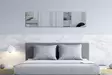 Hopeapeili 20x80 cm - Särkymätön Akryylipinta, MDF-tausta, Helppo Asennus, 4 Osaa, 5 mm Paksuus - Peilit - 8684282469278 - 3