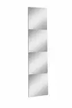 Hopeapeili 20x80 cm - Särkymätön Akryylipinta, MDF-tausta, Helppo Asennus, 4 Osaa, 5 mm Paksuus - Peilit - 8684282469278 - 8