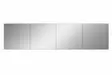 Hopeapeili 20x80 cm - Särkymätön Akryylipinta, MDF-tausta, Helppo Asennus, 4 Osaa, 5 mm Paksuus - Peilit - 8684282469278 - 7