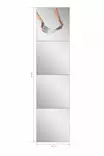 Hopeapeili 20x80 cm - Särkymätön Akryylipinta, MDF-tausta, Helppo Asennus, 4 Osaa, 5 mm Paksuus - Peilit - 8684282469278 - 10