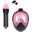 ISport Full Face musta/pinkki S/M sukellusmaski - Uimalasit, snorkkelit, räpylät - 6438014375168 - 3