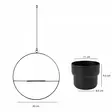 Jardiniere Musta 30 cm Halkaisija, 130 cm Korkeus - Sisältää Koukku, Köysi ja Kukkaruukut - Tyylikäs Ulkotila - Kukkatelineet ja kasvutuet - 8684282617778 - 4
