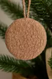 Joulukoristeet - Ruskea, 80% Polyesteri / 20% Juutti, 12x12x13 cm, 3 kpl, Helmisilikoni, Pyyhittävä Kostealla Liinalla - Joulukoristeet ja -tekstiilit - 8684283979288 - 7