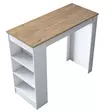 Keittiöpöytä, valkoinen pähkinäpuu, 120 cm x 100 cm x 50 cm, kestävä, tilava - Ruokapöydät - 8683743323708 - 6