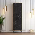 Kenkäkaappi, Huonekalut, Pähkinä Musta, 100% Melamiinipinnoitettu Lastulevy, 60x200x35 cm, Metallijalat ja Kahva - Kenkäkaapit - 8683342170208 - 3