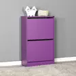 Kenkäkaappi, Huonekalut, Violetti, 100% Melamiinipinnoitettu Lastulevy, 16mm, 51x84x26cm, 1 Paketti, 48,5x89,1x12,3cm - Kenkäkaapit - 8684282333708 - 2