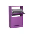 Kenkäkaappi, Huonekalut, Violetti, 100% Melamiinipinnoitettu Lastulevy, 16mm, 51x84x26cm, 1 Paketti, 48,5x89,1x12,3cm - Kenkäkaapit - 8684282333708 - 4