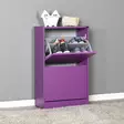 Kenkäkaappi, Huonekalut, Violetti, 100% Melamiinipinnoitettu Lastulevy, 16mm, 51x84x26cm, 1 Paketti, 48,5x89,1x12,3cm - Kenkäkaapit - 8684282333708 - 3