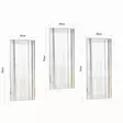Kolmen Osan Koristepeilisetti - Läpinäkyvä MDF - Ekologinen Flotal-E - 30x70x2,2 cm - Helppo Asennus - Peilit - 8684282429678 - 6