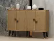 Konsoli, safiirin tammi kulta, 120cm leveä, 80cm korkea, 30cm syvä, kestävä, monikäyttöinen, tyylikäs - Lipastot ja senkit - 8684282478058 - 3