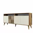 Konsoli, saksanpähkinä kerma, 180 cm leveä, kestävä, tilava - Lipastot ja senkit - 8683342719278 - 1