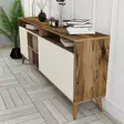 Konsoli, saksanpähkinä kerma, 180 cm leveä, kestävä, tilava - Lipastot ja senkit - 8683342719278 - 5