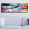Koristeellinen Canvas-taulu 30x90 cm - Monivärinen, 100% Canvas ja Mäntykehys, Tyylikäs Seinäkoriste - Taulut ja kehykset - 8683743825738 - 2