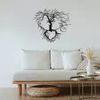 Koristeellinen Metallinen Seinäkoriste, Musta, 100% Metalli, 1,2mm Paksuus, 70x64 cm, Helppo Asennus, Sisältää Kiinnitystarvikkeet - Koristeet, koriste-esineet - 8683342213578 - 5
