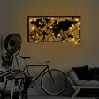 Koristeellinen Metallinen Seinäkoriste, Musta, 60x120 cm, Helppo Asennus, Toimii 3 AA Paristolla, Tyylikäs Sisustuselementti - Koristeet, koriste-esineet - 8684282635208 - 4