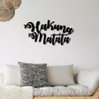 Koristeellinen metallinen seinäkoriste, musta, 70 x 35 cm, kestävä, helppo asentaa - Koristeet, koriste-esineet - 8681875518658 - 2