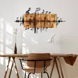 Koristeellinen Puinen Seinäkoriste Musta Pähkinä 90x47 cm - 100% Metalli ja Puu - Tyylikäs Sisustuselementti - Koristeet, koriste-esineet - 8682870972018 - 3