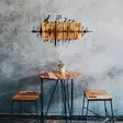 Koristeellinen Puinen Seinäkoriste Musta Pähkinä 90x47 cm - 100% Metalli ja Puu - Tyylikäs Sisustuselementti - Koristeet, koriste-esineet - 8682870972018 - 5
