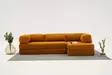Kulmasohva, oranssi, 290 cm leveä, kestävä, ympäristöystävällinen - Sohvat - 8684283436408 - 2