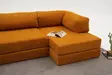 Kulmasohva, oranssi, 290 cm leveä, kestävä, ympäristöystävällinen - Sohvat - 8684283436408 - 7