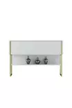 Kultavalkoinen Lipasto - 100% Melamiinipinnoitettu Lastulevy, 120x80x30 cm, Metallijalat, Tyylikäs ja Kestävä - Lipastot ja senkit - 8684282883678 - 8