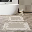 Kylpyhuonematto Setti 2 kpl - Monivärinen, 100% Polyesteri, 850 gr/m², Koko 50x60 cm ja 60x100 cm, Konepestävä - Kylpyhuonematot ja kosteantilan matot - 8683342420488 - 2