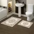 Kylpyhuonematto Setti 2 kpl - Monivärinen, 100% Polyesteri, 850 gr/m², Koko 50x60 cm ja 60x100 cm, Konepestävä - Kylpyhuonematot ja kosteantilan matot - 8683342420518 - 2