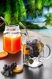 Lasisetti (2 kpl) - 100% Lasi, 450 ml, Konepesun Kestävä, Tyylikäs ja Kestävä, Ei Mikroaaltouuniin, 7x7x12 cm - Tarjoiluastiat - 8684283832378 - 2